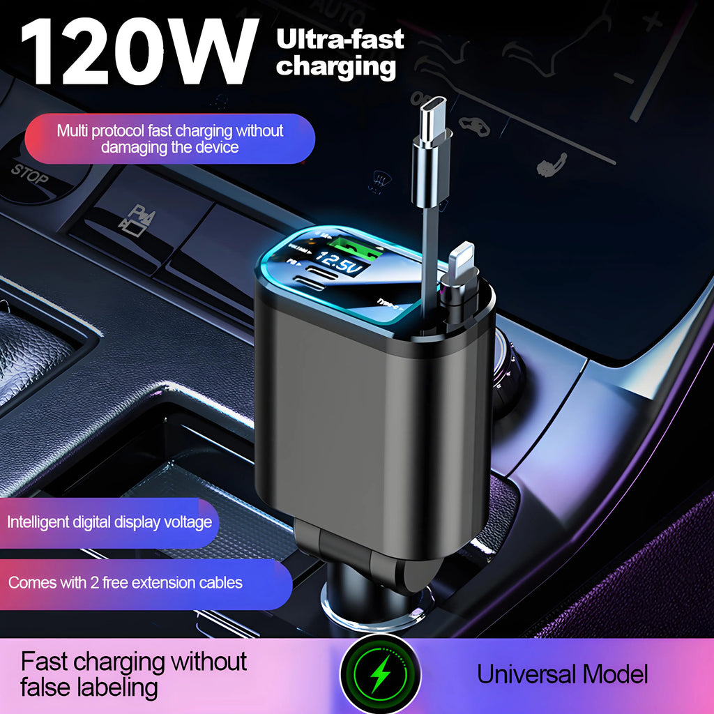 StarCharge™ Ultra Fast LED Car Charger (5-in-1)